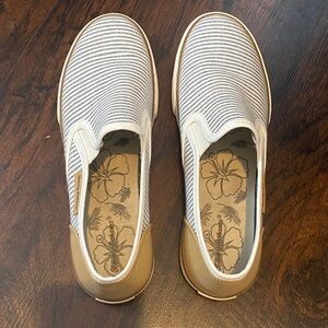 Tommy Bahama Women's Slip-On Sneakers - White and Tan